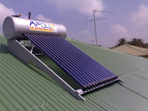 Rooftop solar geyser installation