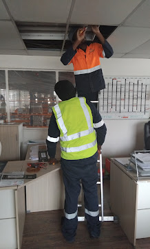 Commercial ceiling lighting repair