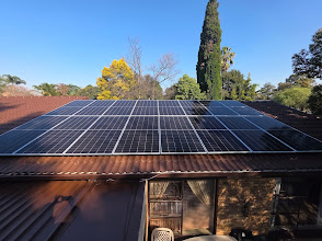 Residential solar panel setup